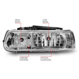 ANZO USA Crystal Headlight Set 111011, view 6