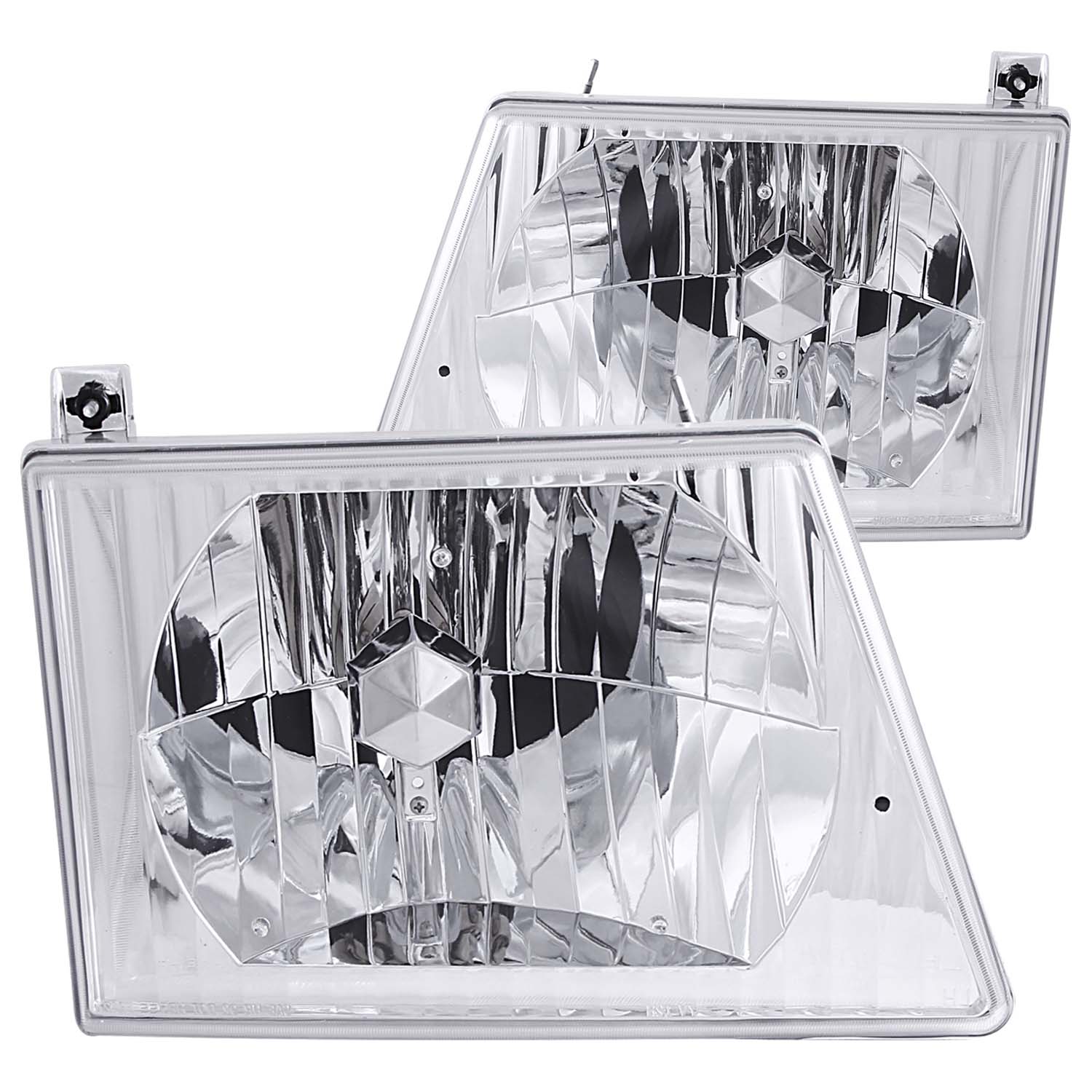 ANZO USA Crystal Headlight Set for Ford Econoline Vans
