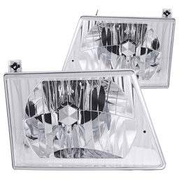 Crystal Headlight Set for Ford Econoline Vans (1992-2007), ANZO USA 111026