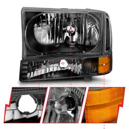 ANZO USA Crystal Headlight Set 111080, view 5