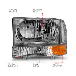 ANZO USA Crystal Headlight Set 111081, view 6