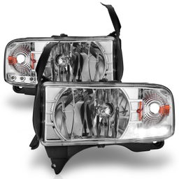 Crystal Headlight Set for Dodge Ram (1994-2002), view 5, ANZO USA 111206