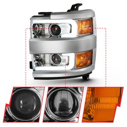 ANZO USA Projector Headlight Set 111360, view 4