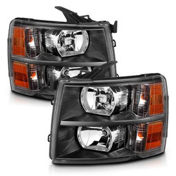 Crystal Headlights for Chevrolet Silverado (2007-2014), view 3, ANZO USA 111393