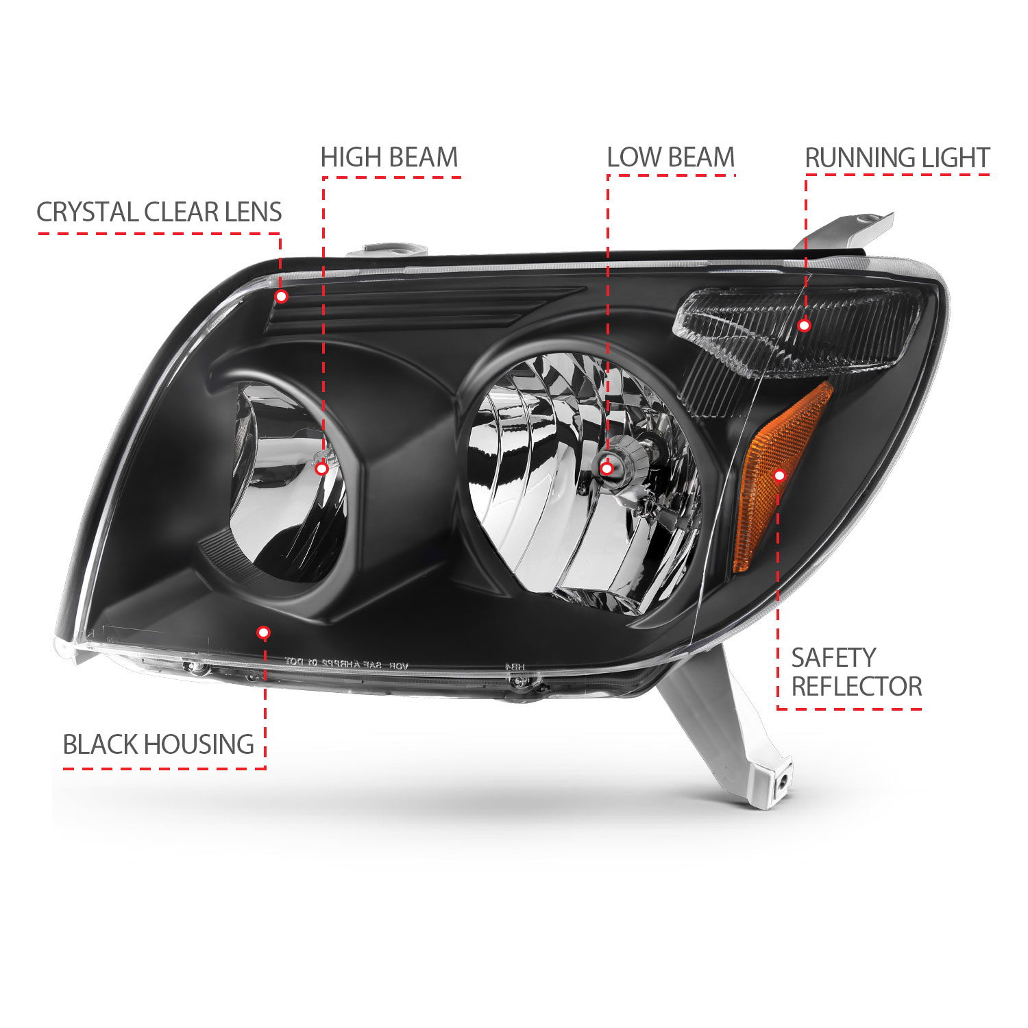 ANZO USA Crystal Headlights for Toyota 4Runner