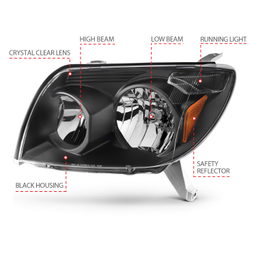 Crystal Headlights for Toyota 4Runner (2003-2005), ANZO USA 111394