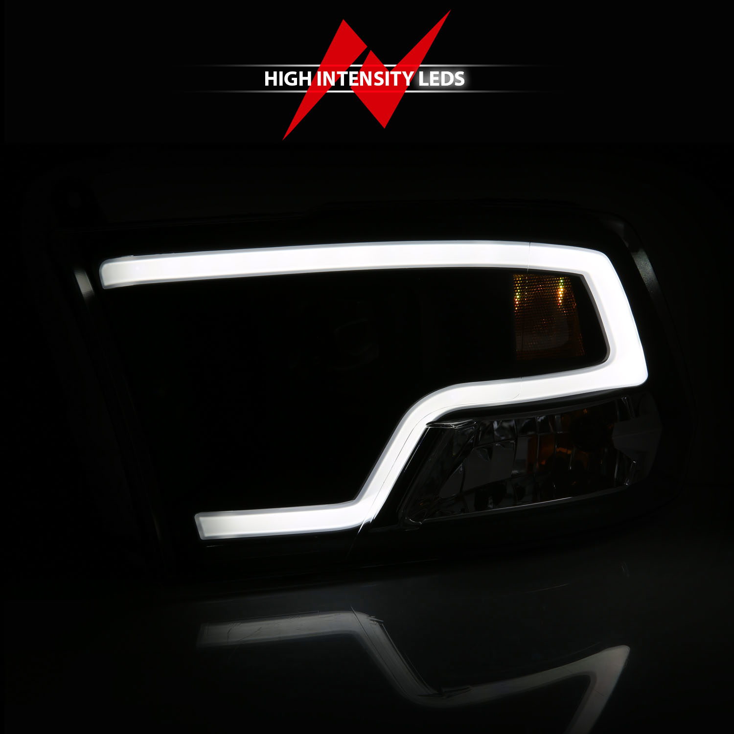 Projector Headlights for Dodge Ram & Ram 1500 (2009-2023), ANZO USA 111404