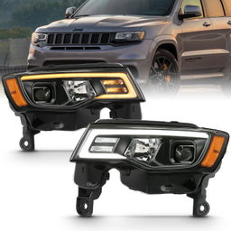 Projector Headlights for Jeep Grand Cherokee (2017-2022), view 4, ANZO USA 111418