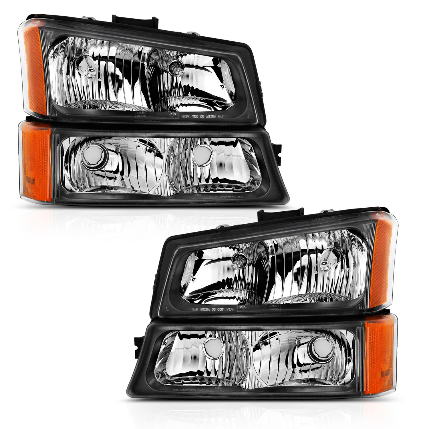 ANZO USA Crystal Headlight for Chevrolet Silverado