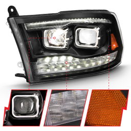 LED Projector Headlights for Dodge Ram & Ram 1500, view 4, ANZO USA 111464