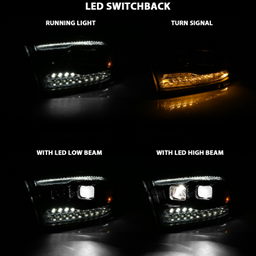 LED Projector Headlights for Dodge Ram & Ram 1500, view 6, ANZO USA 111464