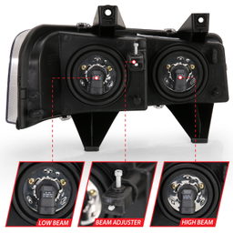Crystal Headlights for Chevrolet Express & GMC Savana, view 3, ANZO USA 111474