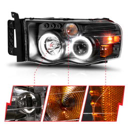 Projector Headlight for Dodge Ram (2002-2005), view 3, ANZO USA 111490