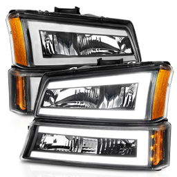 Crystal Headlight for Chevrolet Silverado & Avalanche, view 2, ANZO USA 111501