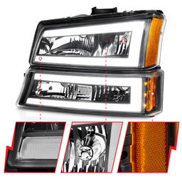 Crystal Headlight for Chevrolet Silverado & Avalanche, view 3, ANZO USA 111501