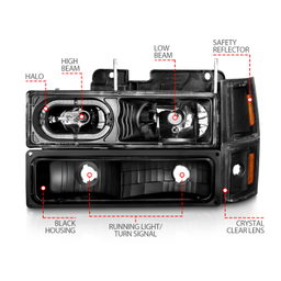 ANZO USA Crystal Headlight 111507, view 4