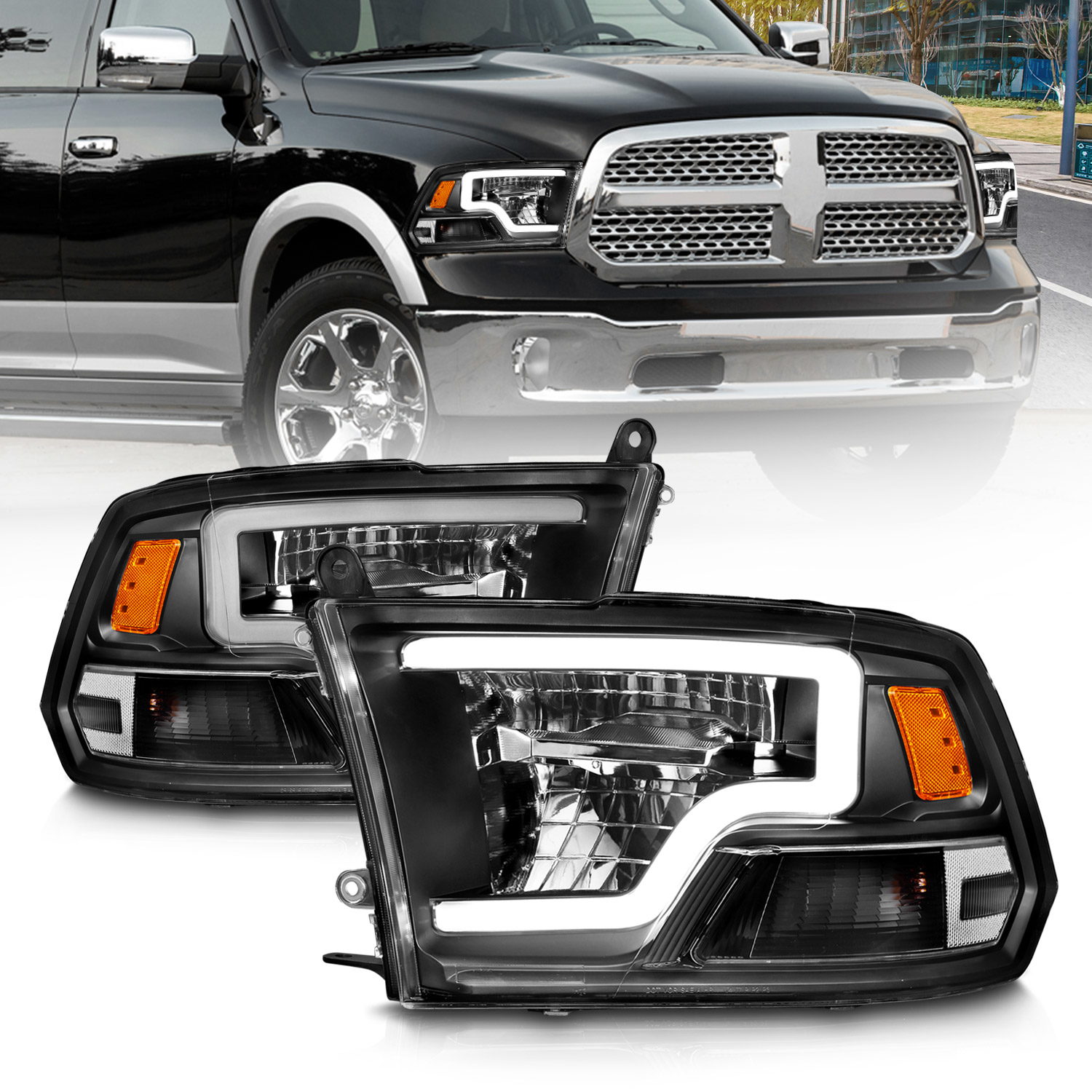 ANZO USA LED Projector Headlight for Dodge Ram & Ram 1500