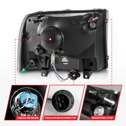 Crystal Headlight for Ford Super Duty & Excursion (1999-2004), view 5, ANZO USA 111549