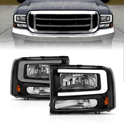 Crystal Headlight for Ford Super Duty & Excursion (1999-2004), ANZO USA 111549