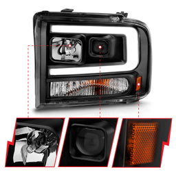 Projector Headlight for Ford Super Duty & Excursion (2005-2007), view 3, ANZO USA 111551