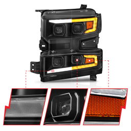 ANZO USA LED Projector Headlight 111566-L, view 3