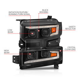 ANZO USA LED Projector Headlight 111566-L, view 4