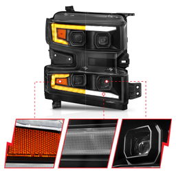 ANZO USA LED Projector Headlight 111566-R, view 6