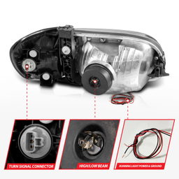 Crystal Headlight for Toyota Tundra (2000-2004), view 3, ANZO USA 111579