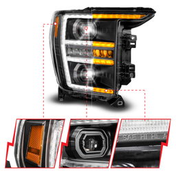 ANZO USA LED Projector Headlights 111594-R, view 5