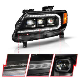 LED Projector Headlight for Chevrolet Colorado (2015-2022), view 3, ANZO USA 111634