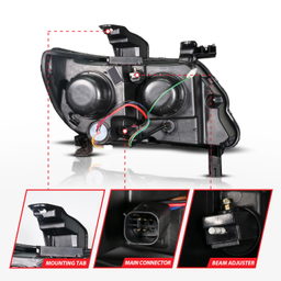 LED Projector Headlight for Chevrolet Colorado (2015-2022), view 5, ANZO USA 111634