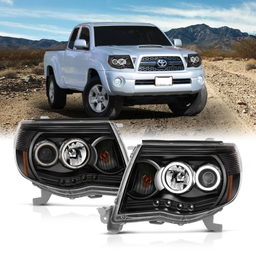 Projector Headlight Set with Halo for Toyota Tacoma, view 5, ANZO USA 121282