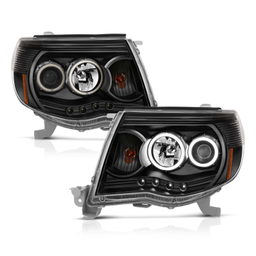 Projector Headlight Set with Halo for Toyota Tacoma, view 6, ANZO USA 121282