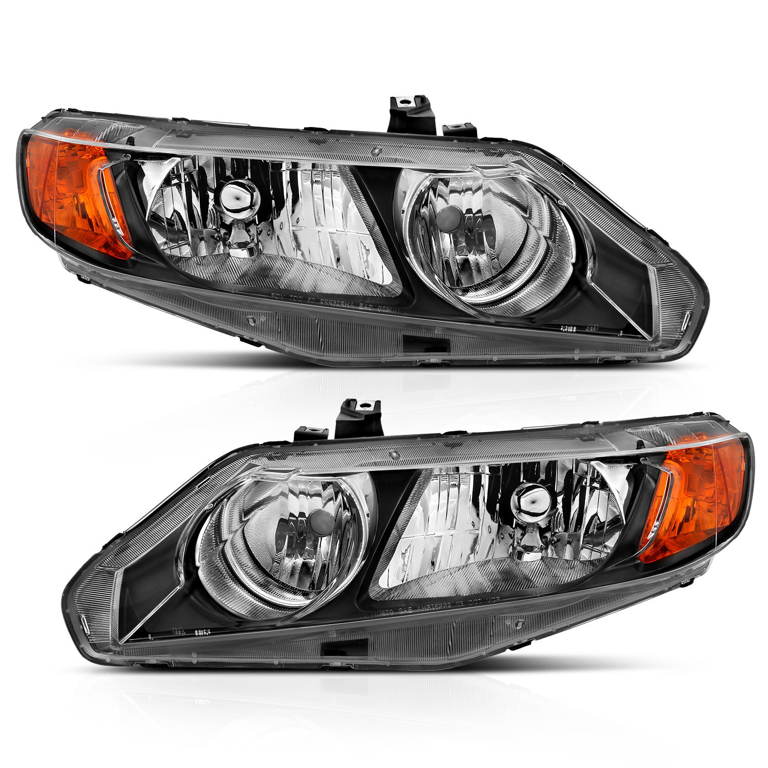 ANZO USA Crystal Headlight for Honda Civic