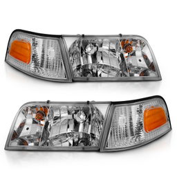 Crystal Headlights for Ford Crown Victoria (1998-2011), view 3, ANZO USA 121556
