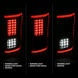 LED Tail Lights for Ford F-150 (2015-2017), view 4, ANZO USA 311285