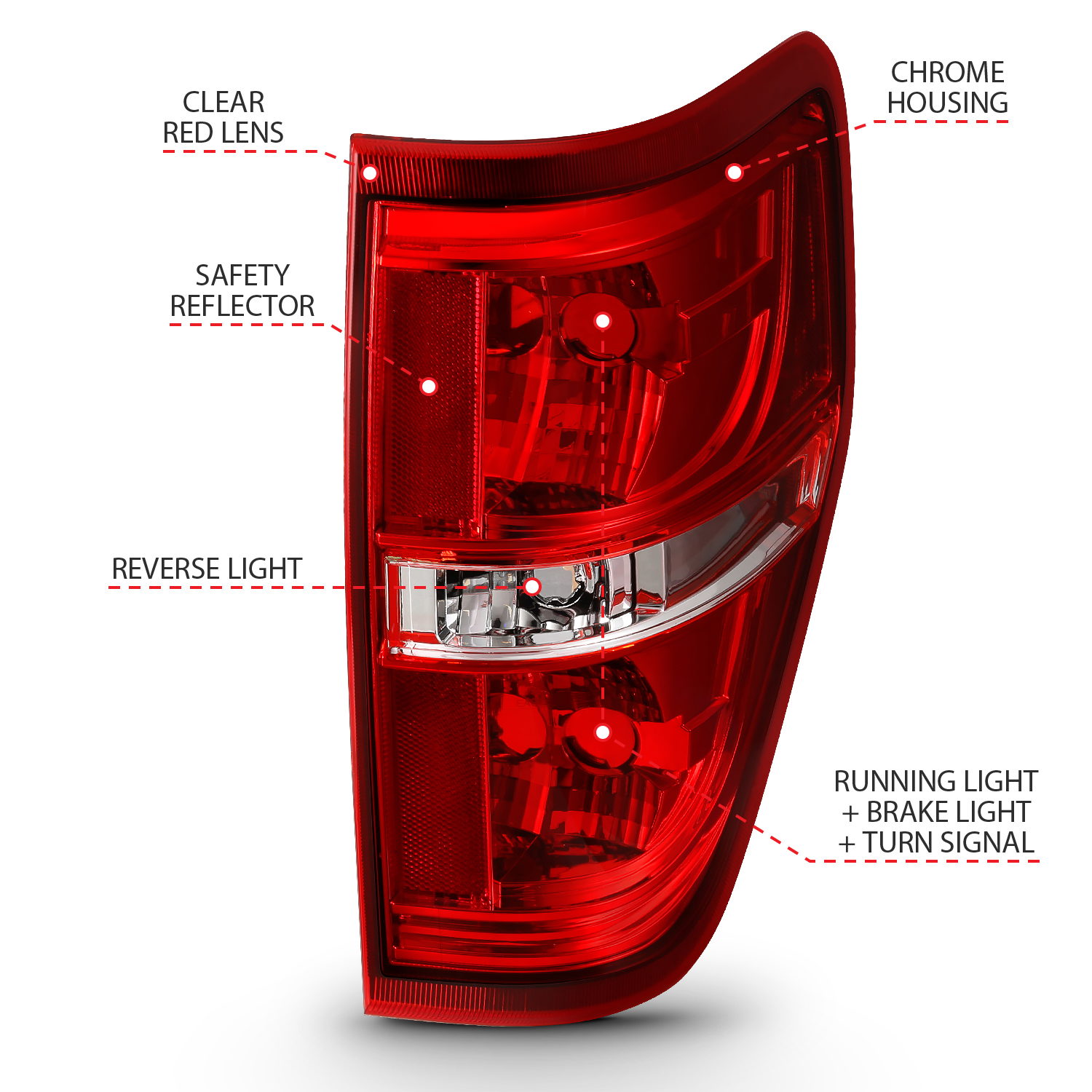 ANZO USA Tail Lights for Ford F-150