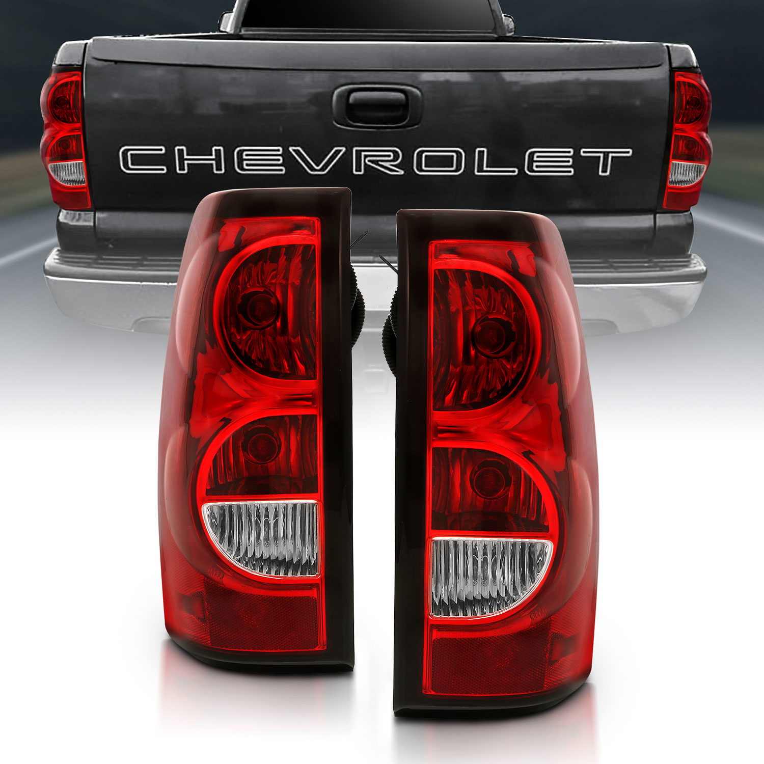 ANZO USA Tail Light Assembly for Chevrolet Silverado