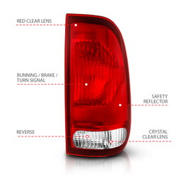 Tail Light Assembly for Ford F-150 & Super Duty (1997-2007), view 4, ANZO USA 311307