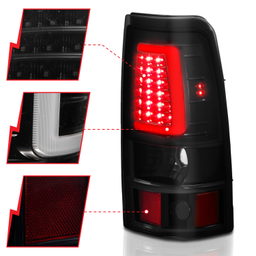 Tail Light Assembly for Chevrolet Silverado (1999-2002), view 3, ANZO USA 311331