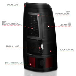 Tail Light Assembly for Chevrolet Silverado (1999-2002), view 4, ANZO USA 311331