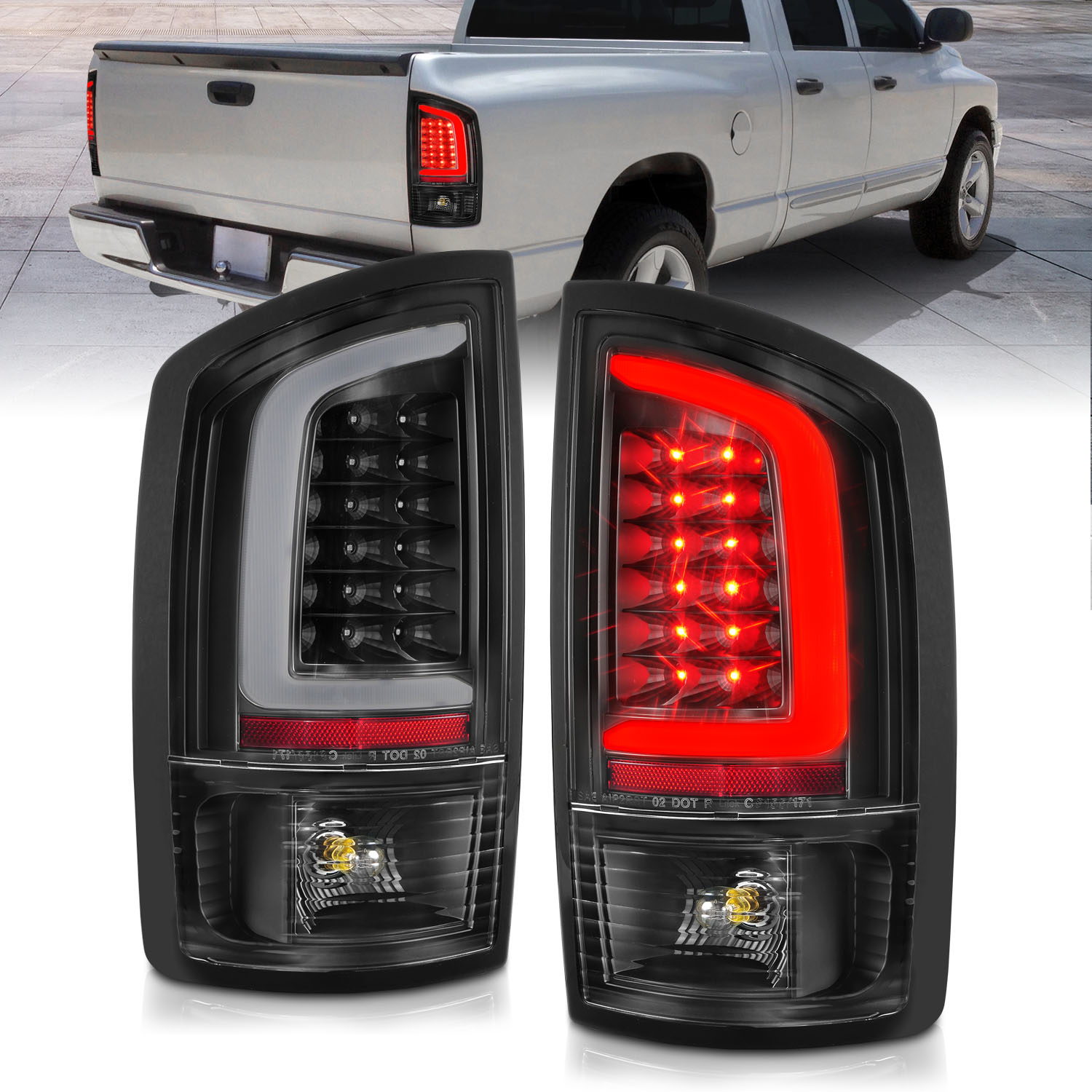 ANZO USA Tail Light Assembly for Dodge Ram