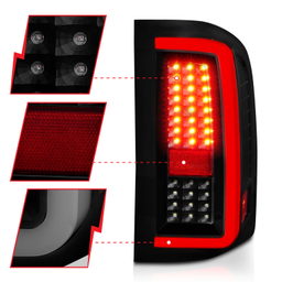 Tail Light Assembly for Chevrolet Silverado (2007-2014), view 3, ANZO USA 311381