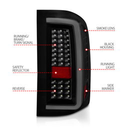 Tail Light Assembly for Chevrolet Silverado (2007-2014), view 4, ANZO USA 311381