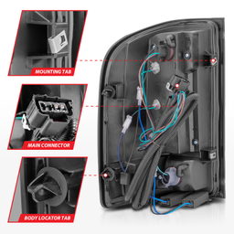 Tail Light Assembly for Chevrolet Silverado (2007-2014), view 5, ANZO USA 311381