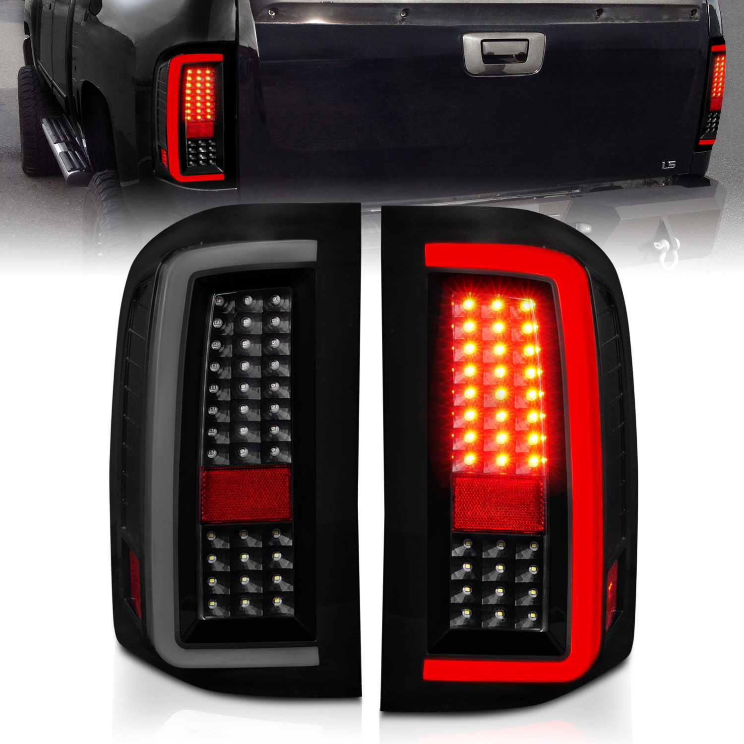 ANZO USA Tail Light Assembly for Chevrolet Silverado