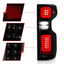 Tail Light Assembly for Chevrolet Silverado, High Country & LTZ, view 3, ANZO USA 311415