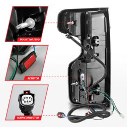 Tail Light Assembly for Chevrolet Silverado, High Country & LTZ, view 5, ANZO USA 311415
