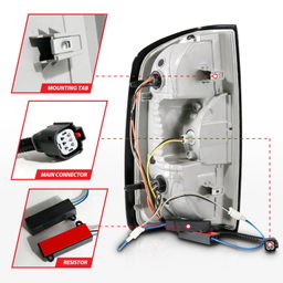Tail Light Assembly for Chevrolet Colorado (2015-2022), view 5, ANZO USA 311432