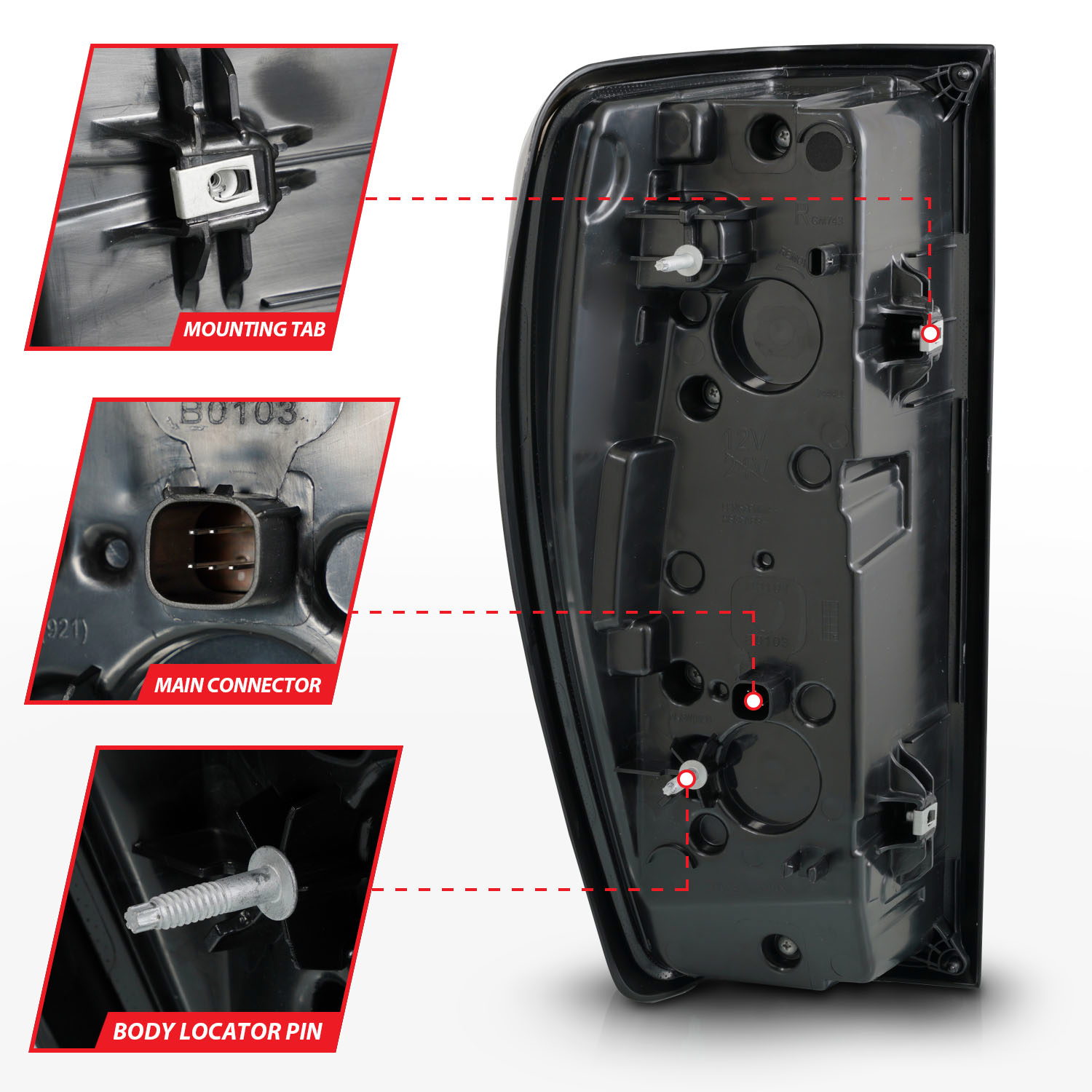 ANZO USA tail light for GMC Sierra 2500 HD (2020–2023)